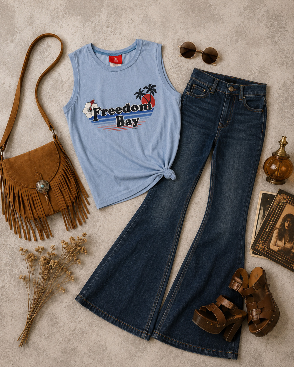 Retro Freedom Bay Top